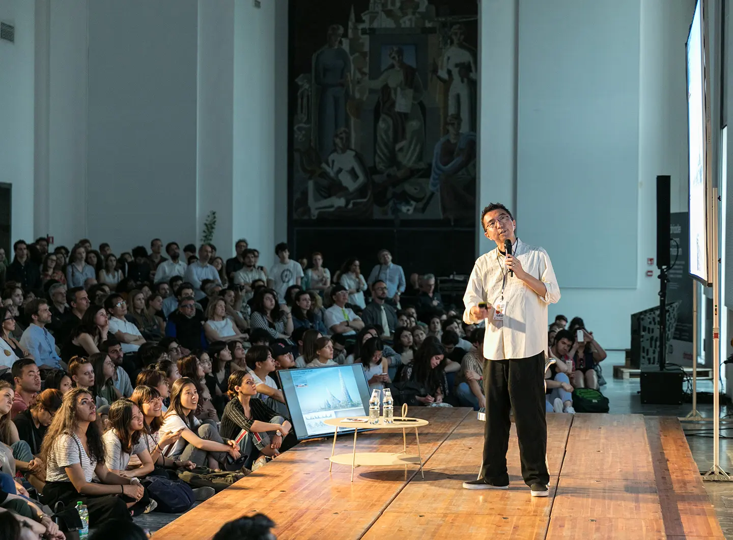 Dominique Perrault 或 Carlo Ratti 在米兰理工讲座现场照片